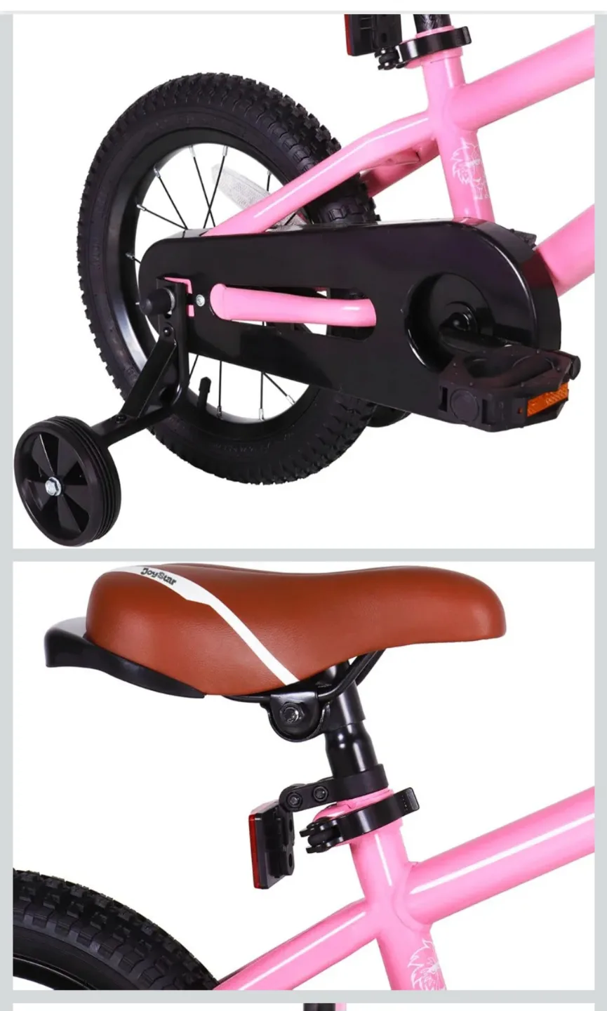 JoyStar 14-Inch Kids Bike with Training Wheels - Pink image indicator(3)