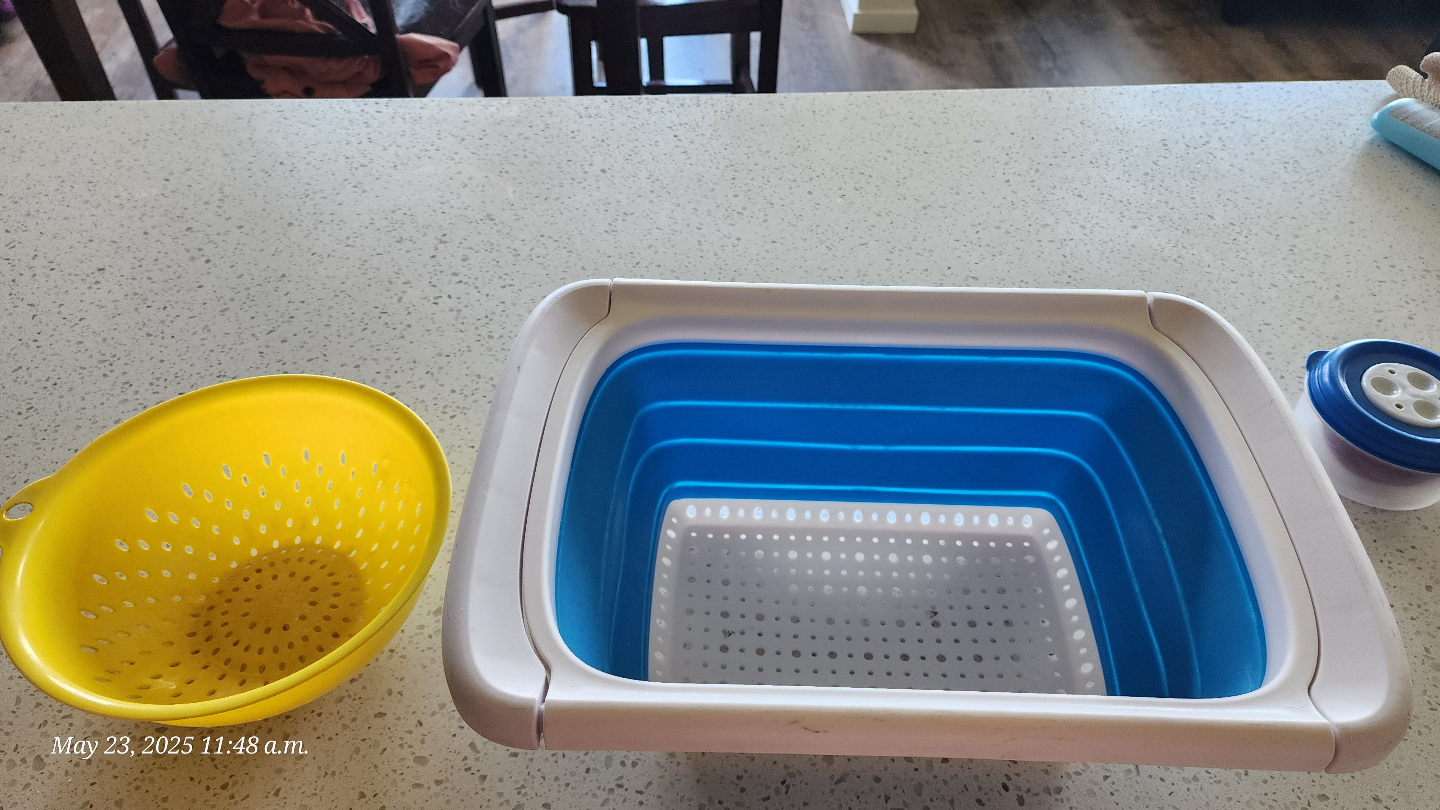 Collapsible Silicone Dish Drying Basket and Colander Set - photo 2