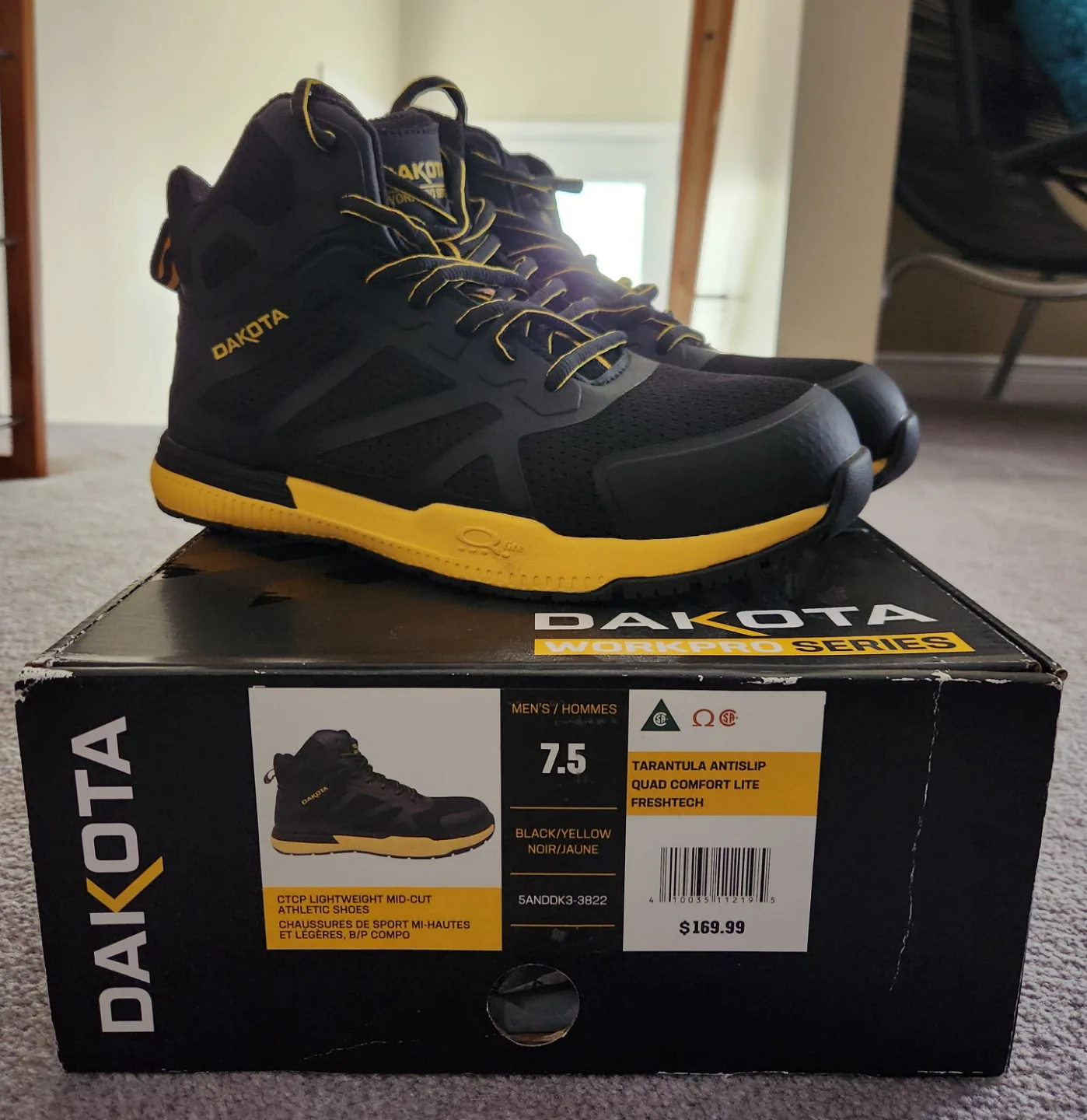 Dakota Workpro Series Tarantula Antislip Quad Comfort Lite Shoes thumbnail