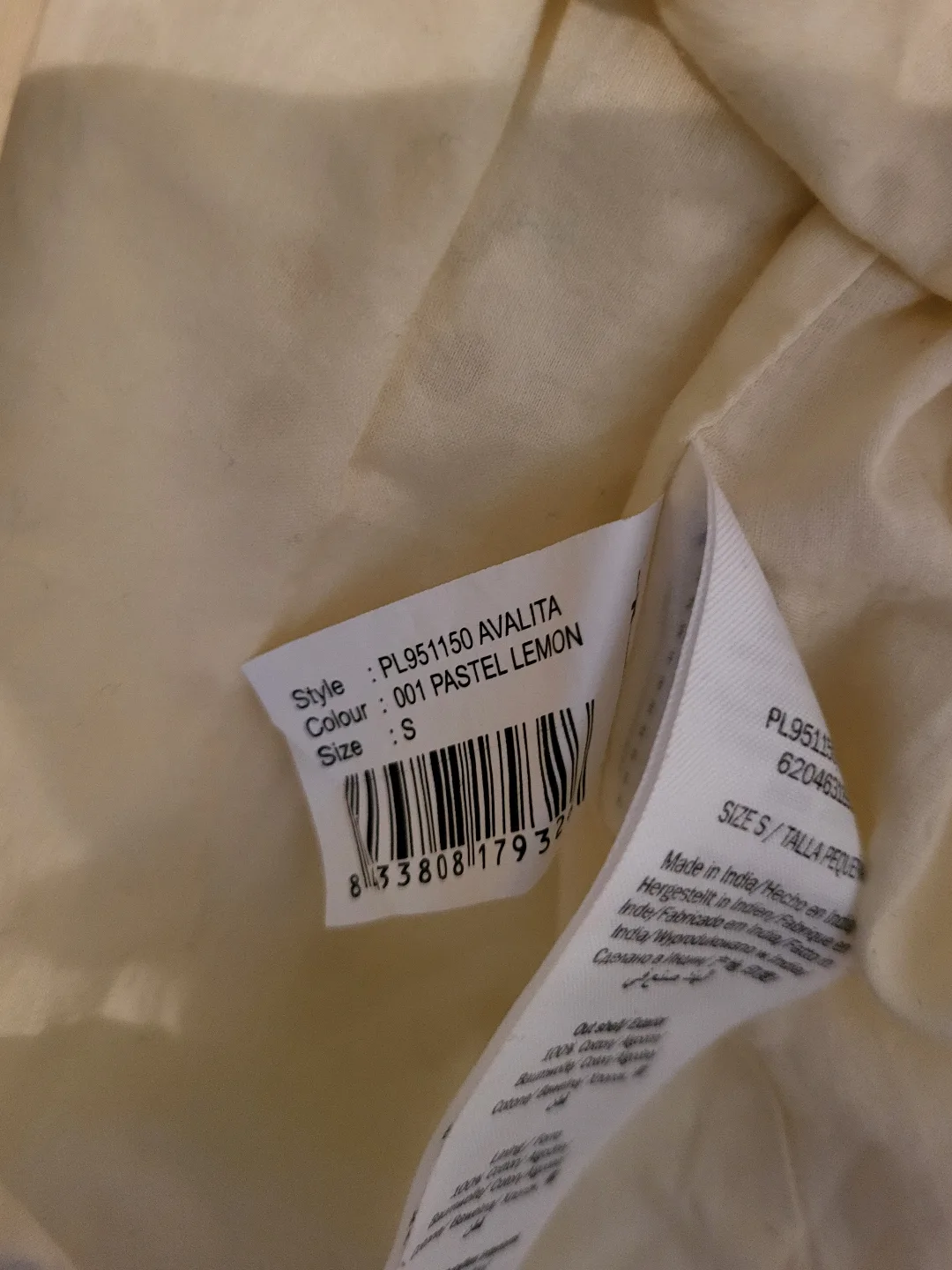 ❣️ 100% Cotton Summer Dress Pepe London Lemon Yellow Size S image indicator(4)