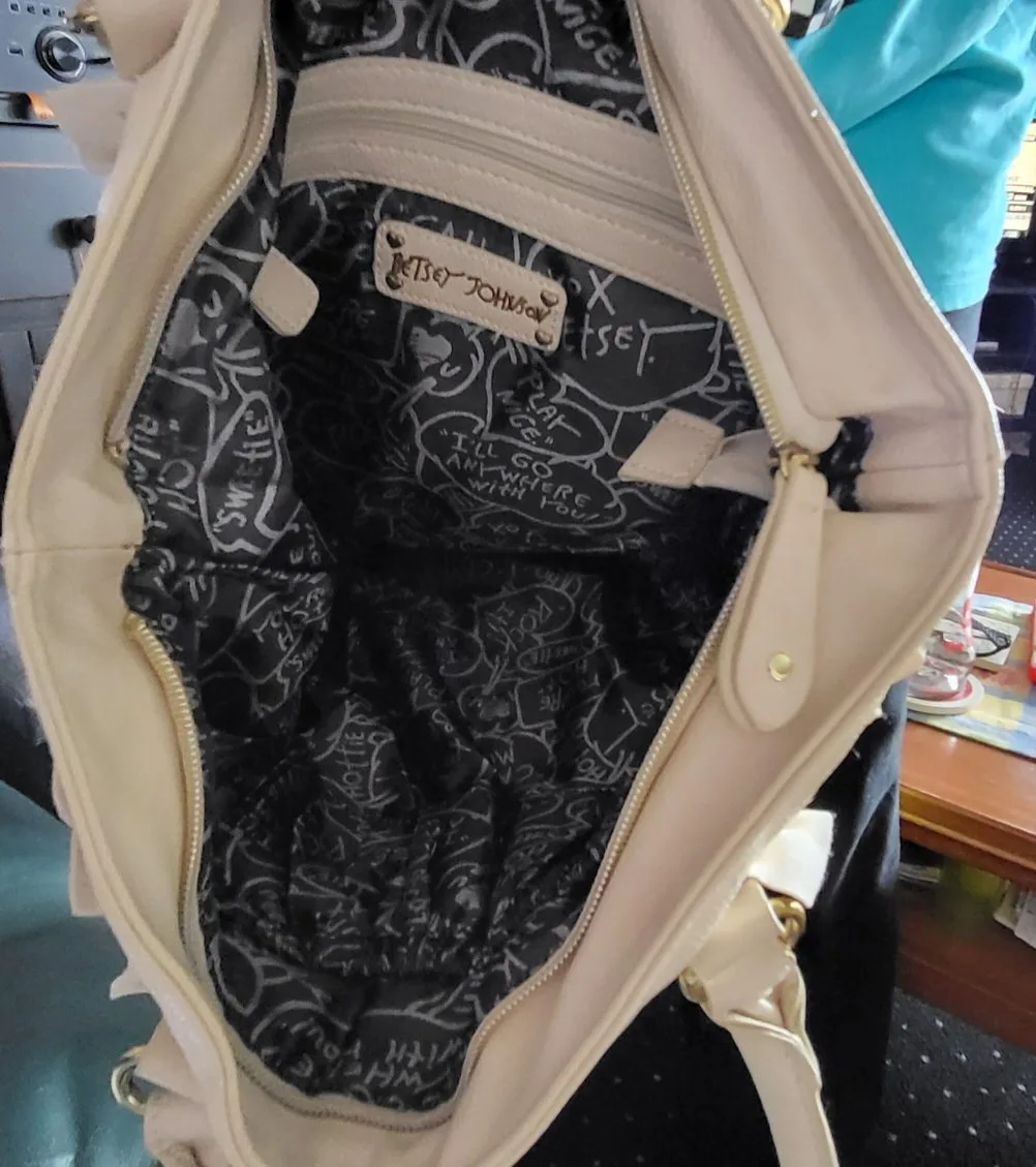 Betsey Johnson Cream-Coloured Tote Bag image indicator(4)