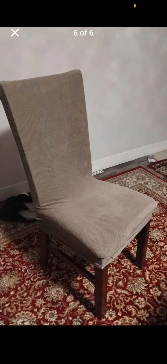 Beige Dining Chair Cover thumbnail