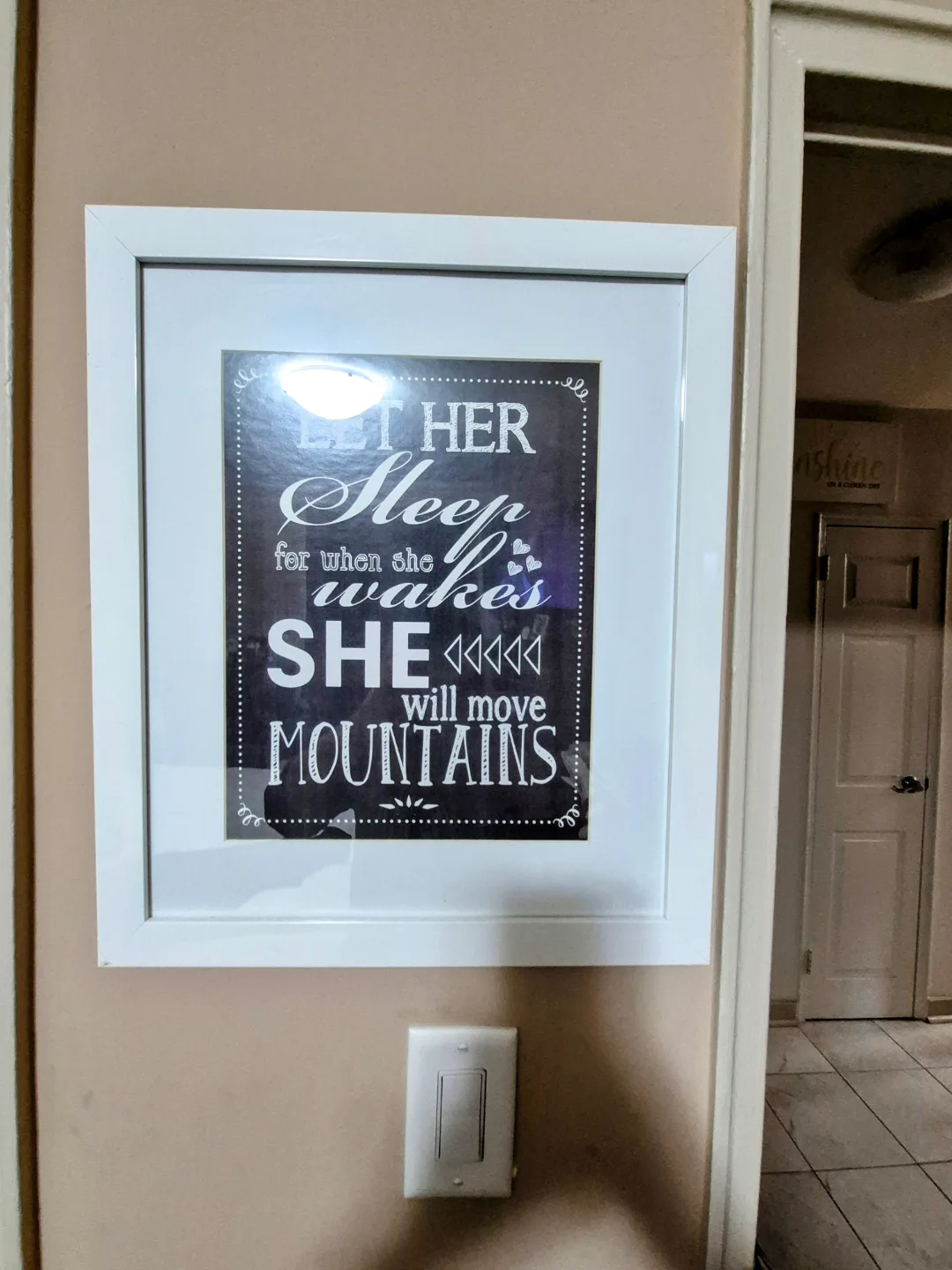 Inspirational Wall Art Print - Let Her Sleep thumbnail