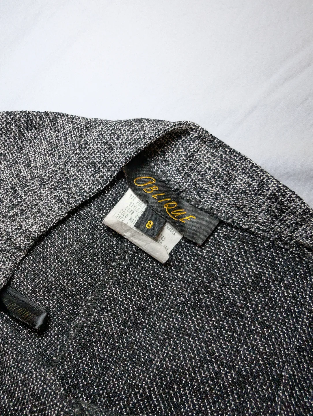 Women's Grey & White Tweed-look Wide Leg Pants image indicator(6)