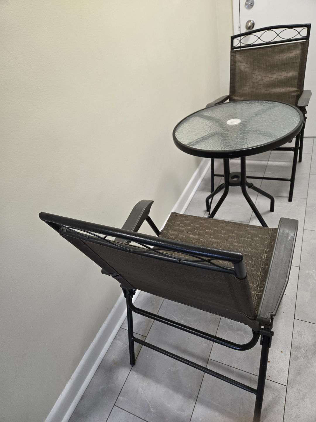 Outdoor Patio Set: Table and Two Folding Chairs - photo 3
