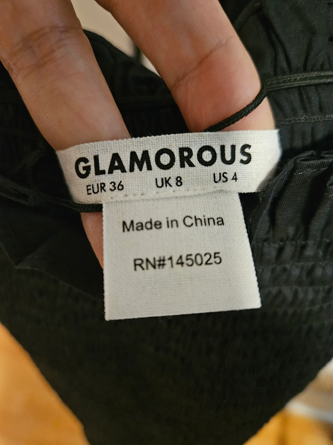 Glamorous Black Puff Sleeve Smocked Crop Top - Size 4 image indicator(3)