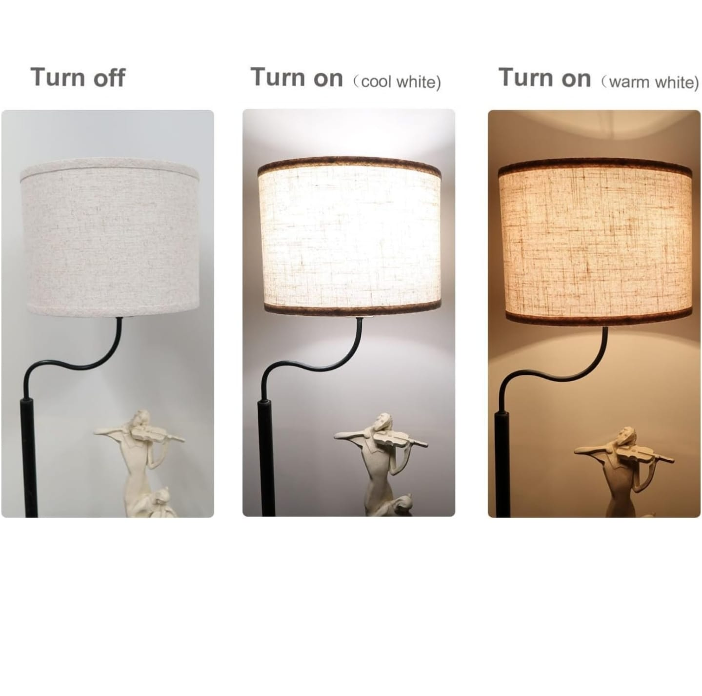 Pair of Beige Linen Drum Lampshades