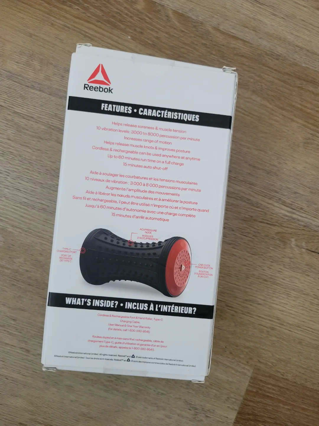 Reebok 1000 Series Percussion Massage Roller image indicator(2)