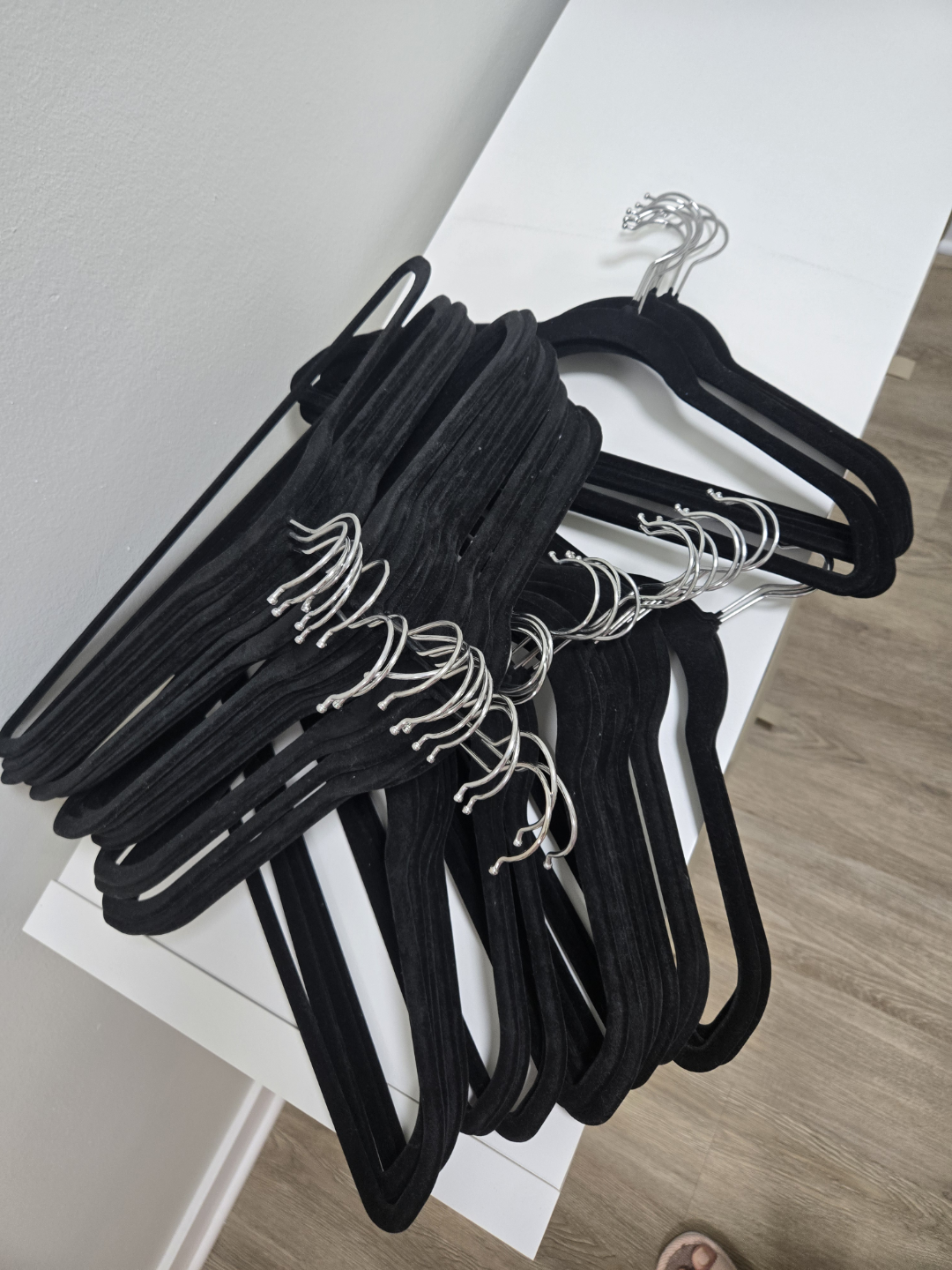 Bulk Velvet Hangers - Black & White - photo 2