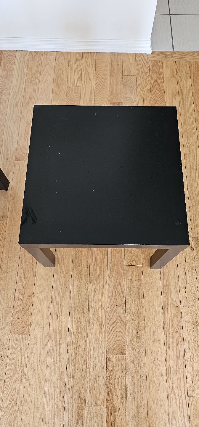 Pair of Black IKEA Lack Side Tables - photo 4