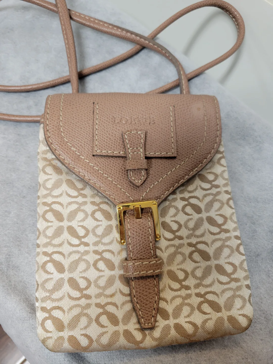Loewe Mini Beige & Brown Crossbody Bag image indicator(3)