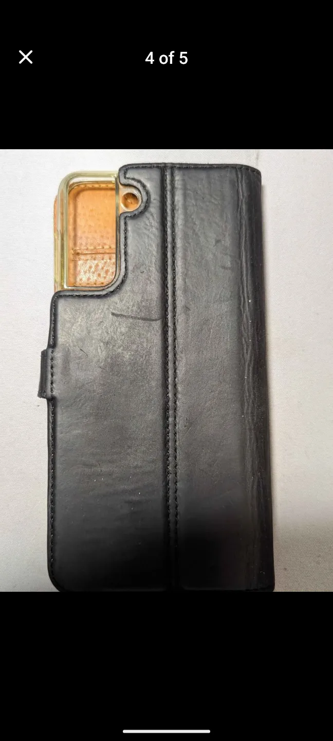 Leather wallet style case for a Samsung S21 image indicator(4)