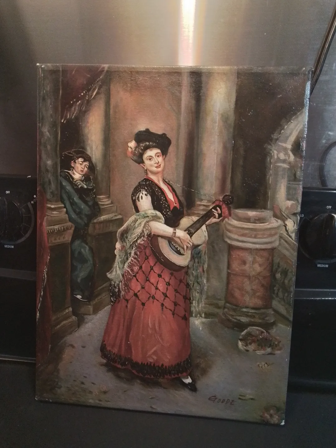 Goode Antique Painting Oil on Canvas thumbnail