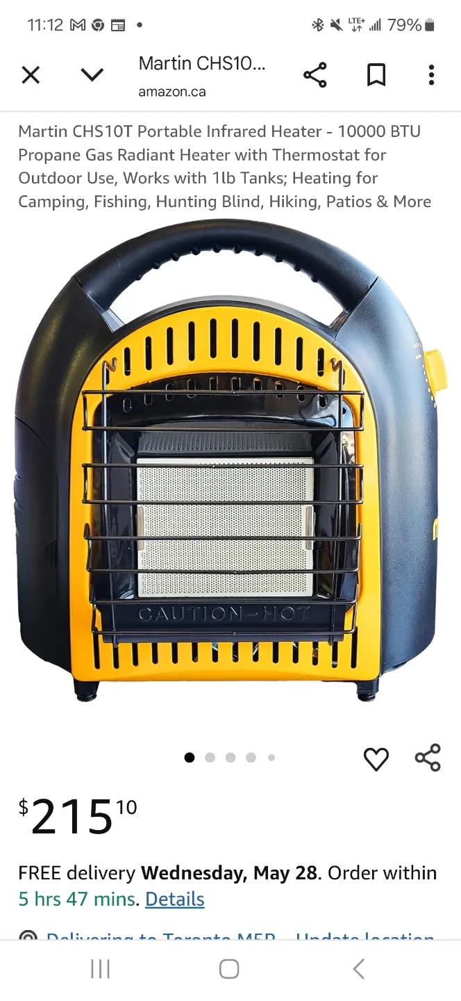 Martin CHS10T Portable Infrared Heater thumbnail