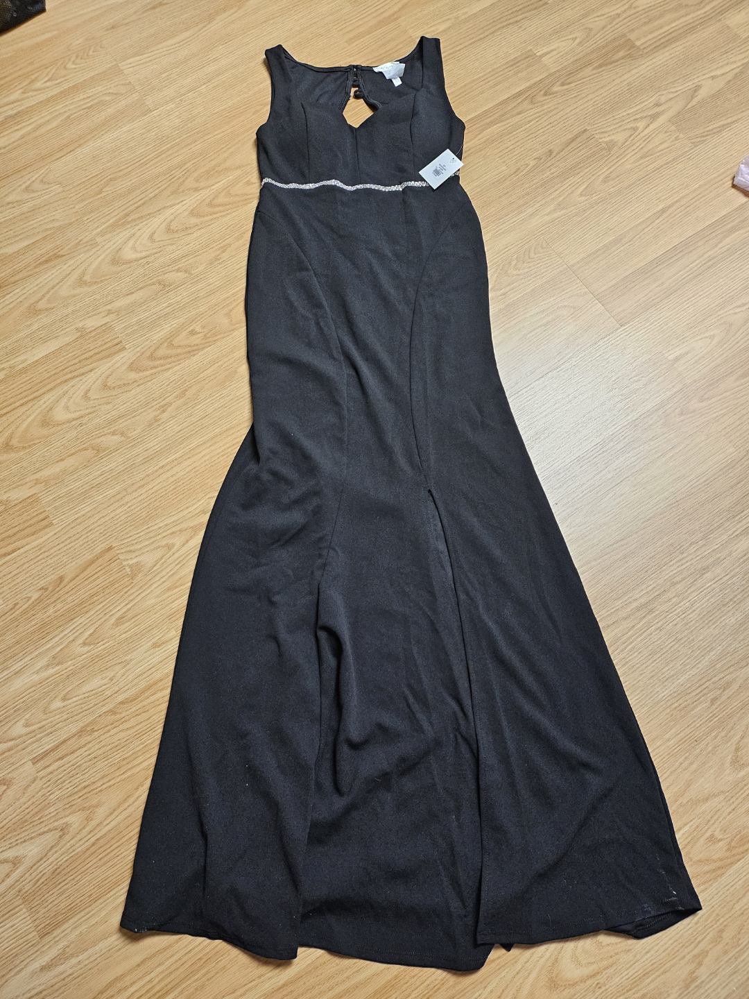 Black Sequin Detail Maxi Dress Size Small