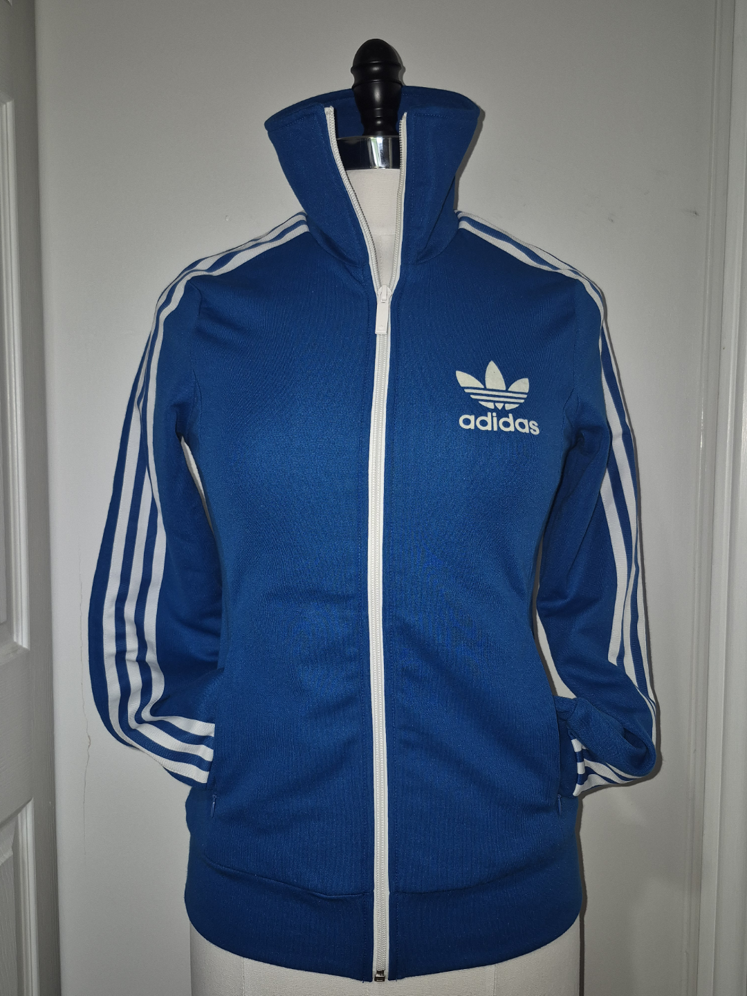 Adidas Women's Track Jacket - Size M - Bright Blue