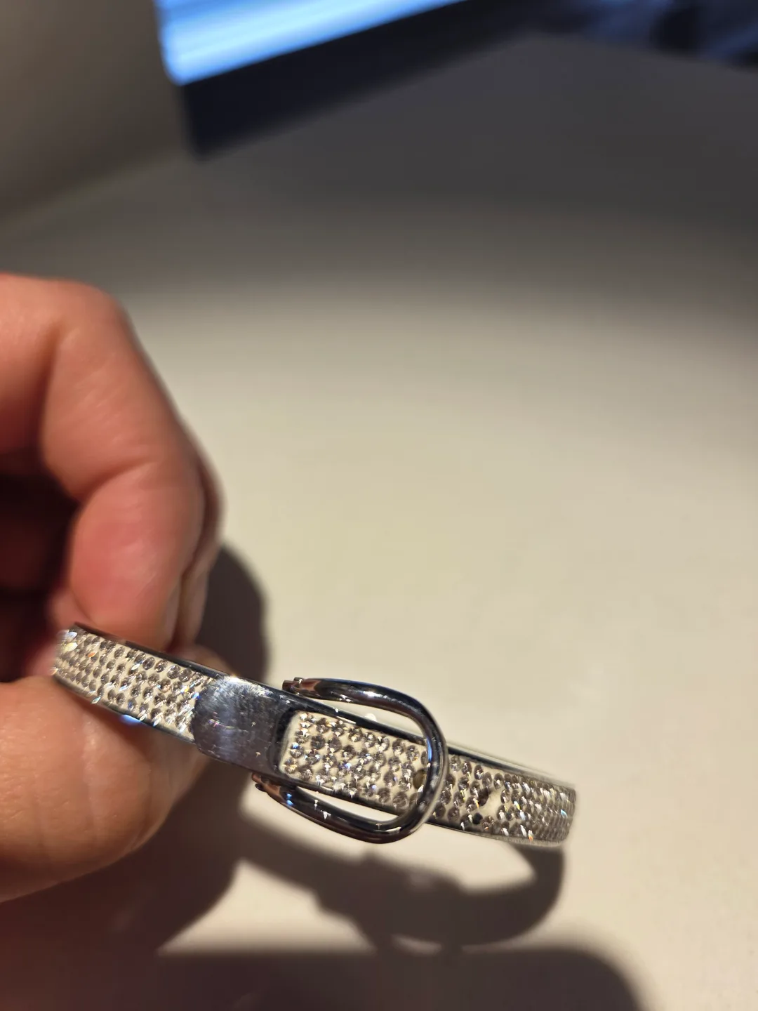 Swarovski Sparkling Silver Buckle Bracelet image indicator(2)