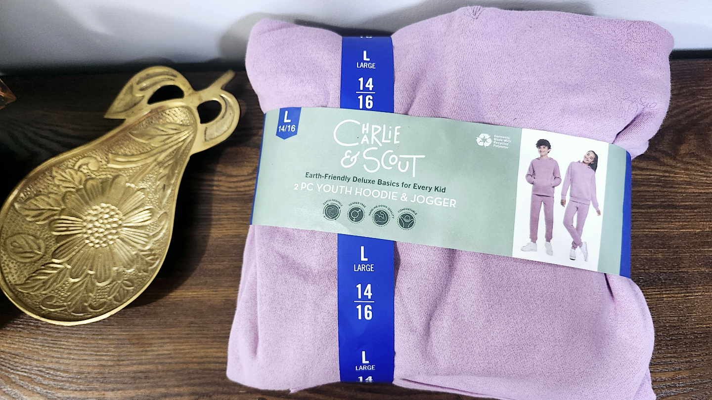 2-Pack Youth Hoodie & Jogger Set - Size 14/16 (Purple & Pink)