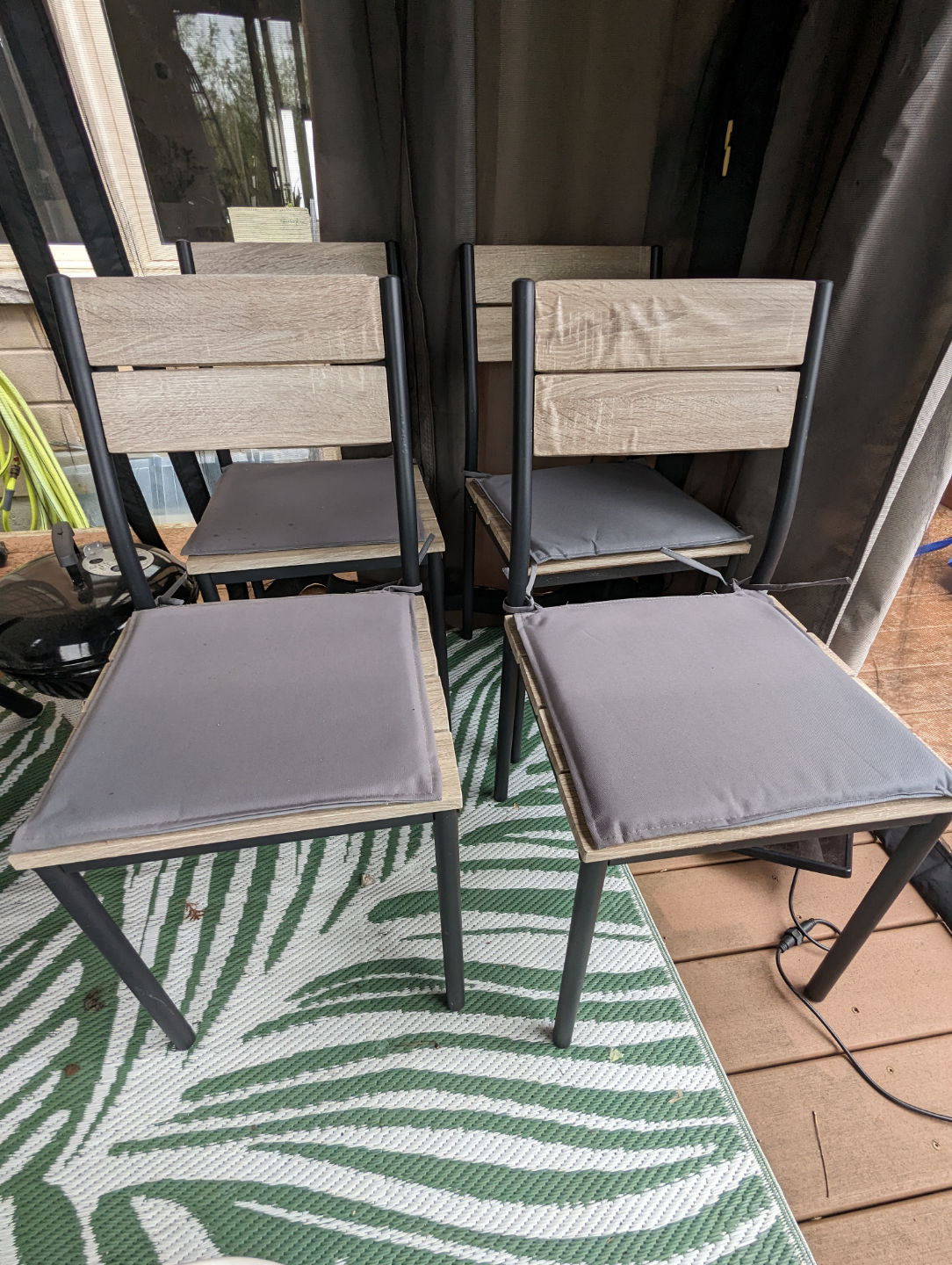 Set of Four Outdoor Patio Chairs