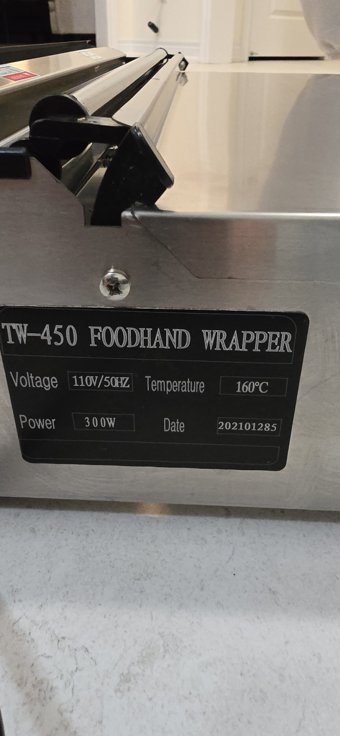 TW-450 Food Hand Wrapper - Commercial Food Wrapping Machine - photo 3