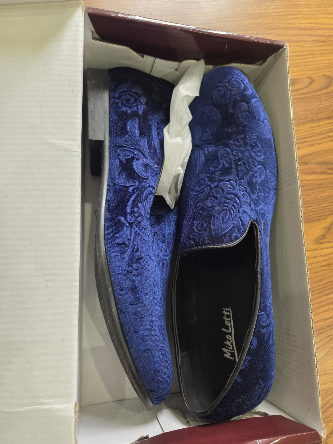 Men's Mikoletti Blue Velvet Loafers