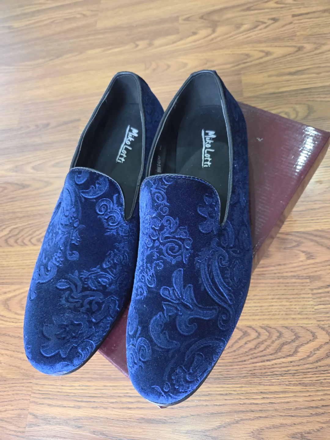 Men's Mikoletti Blue Velvet Loafers image indicator(4)