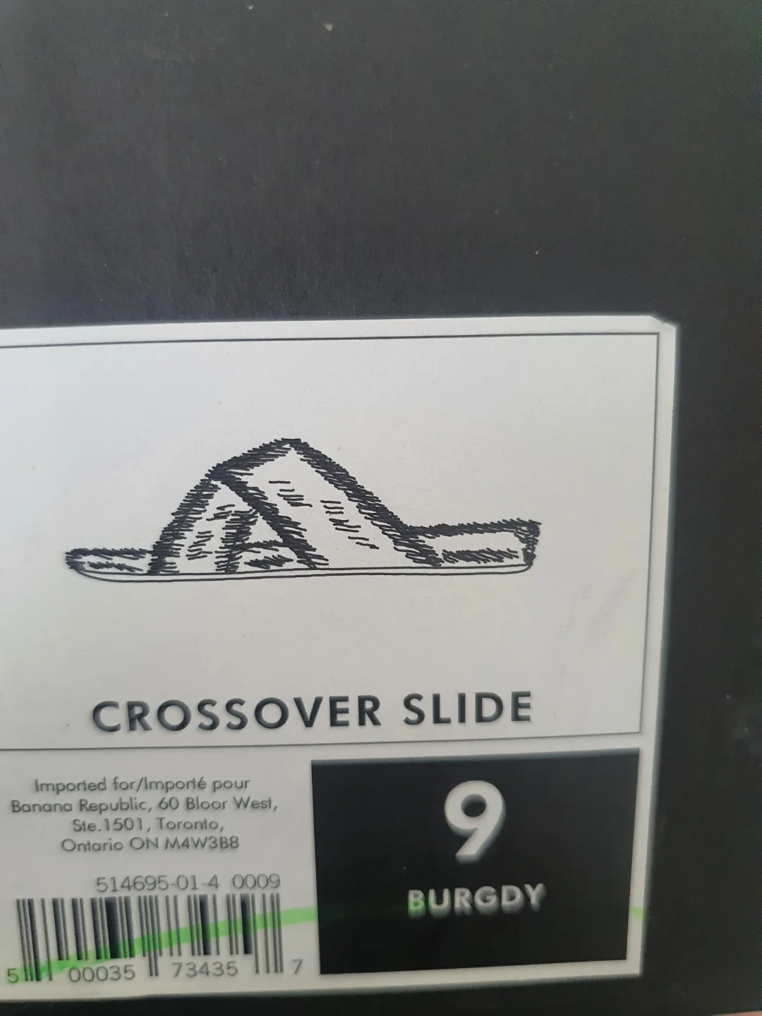 Banana Republic Burgundy Crossover Slide Slippers - Size 9 image indicator(3)