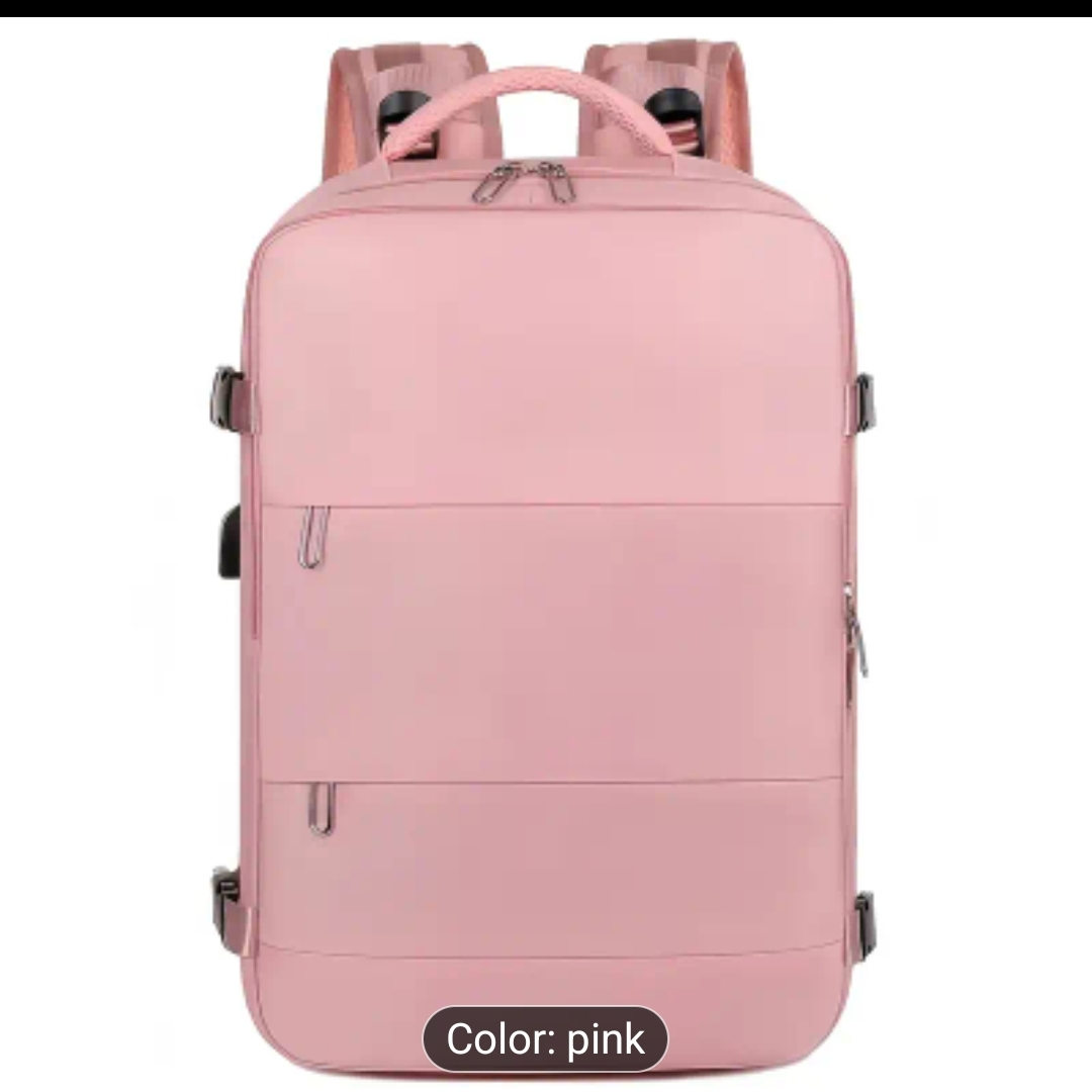 Pink 180° Opening Backpack