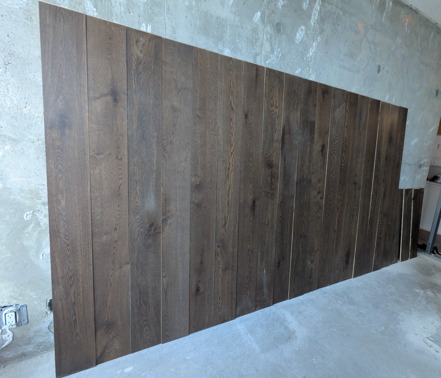 FREE engineered hardwood flooring WITH TONGUE SIDE TRIMMED OFF