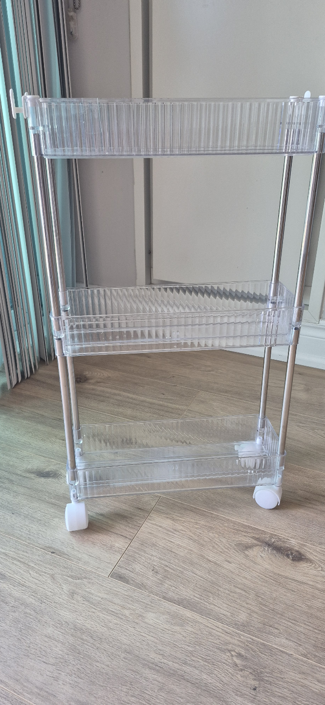 Three-Tier Rolling Cart Organizer