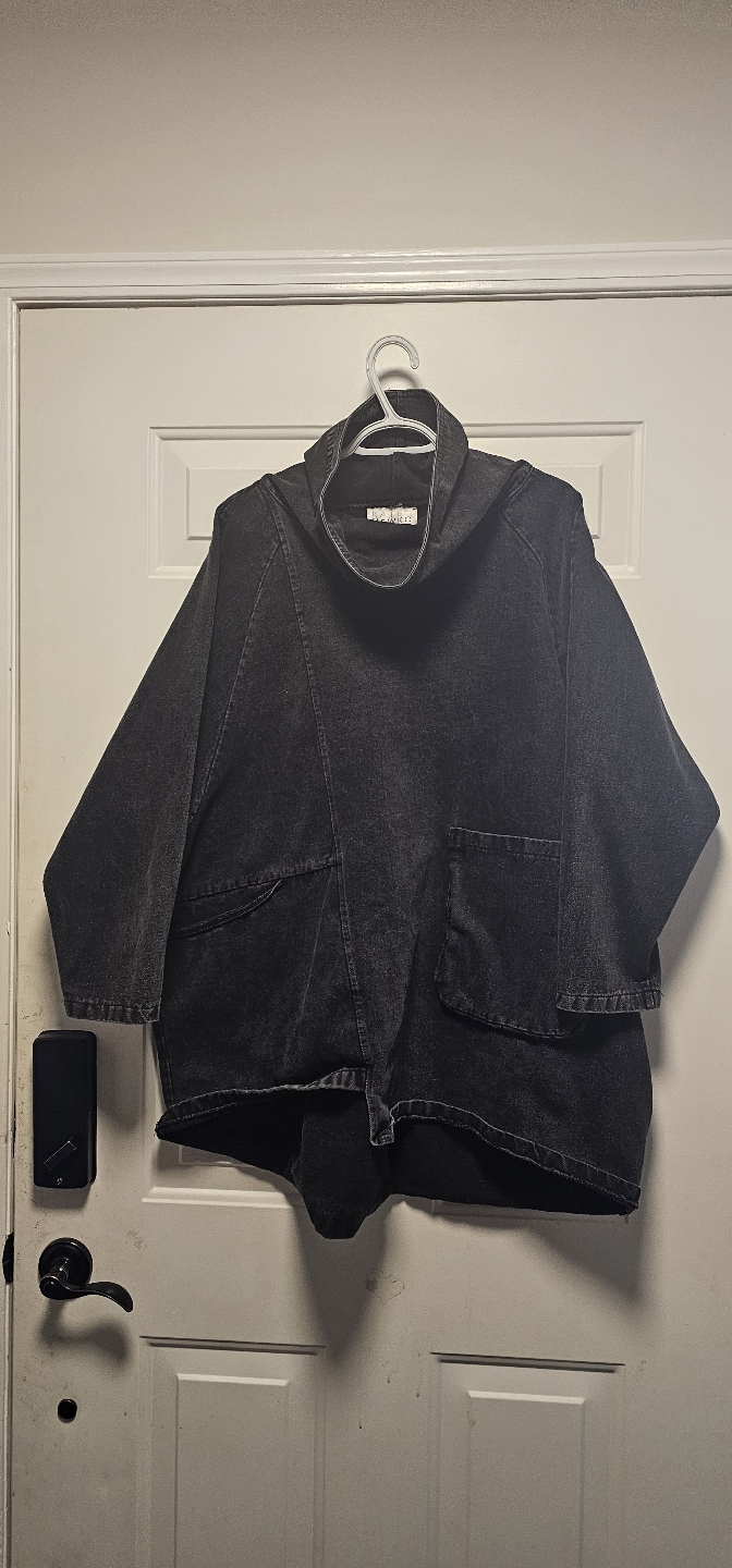 Kate Hewko Black Denim Top