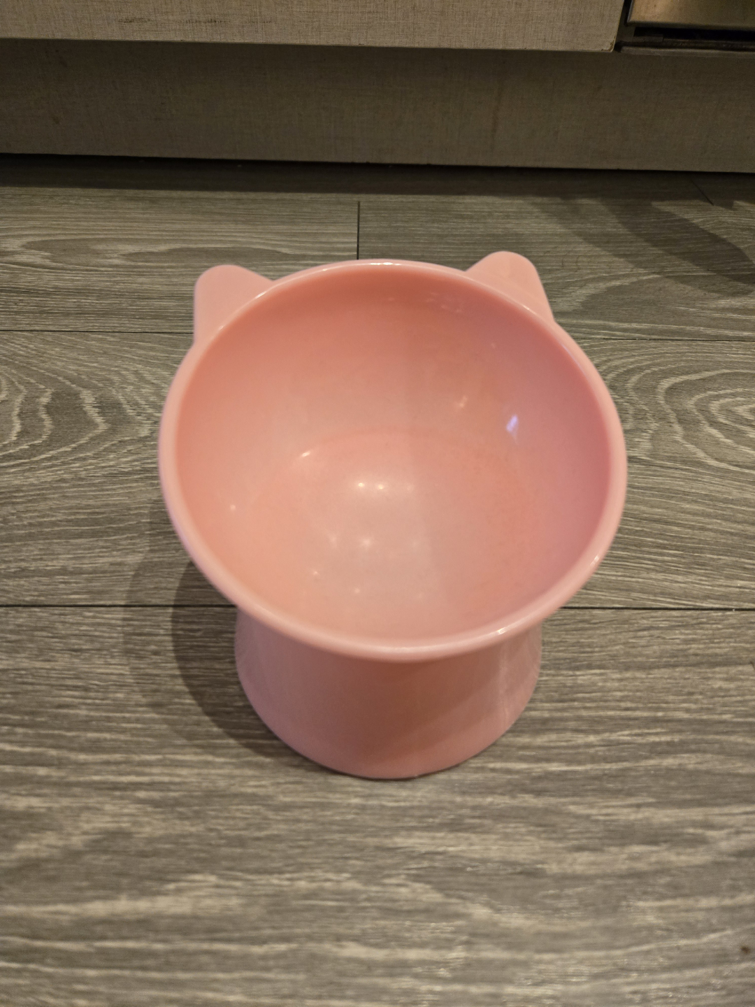 Pink Cat-Shaped Pet Bowl