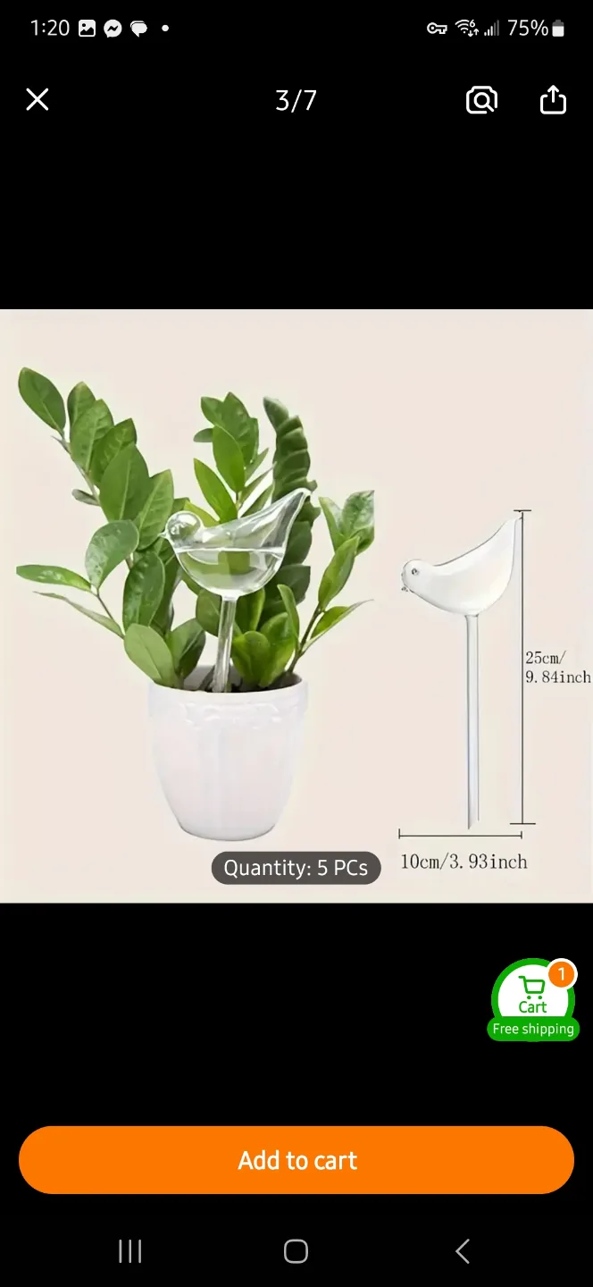 NEW 3x Self-Watering Bird Shaped Plant Waterers 💧 image indicator(3)