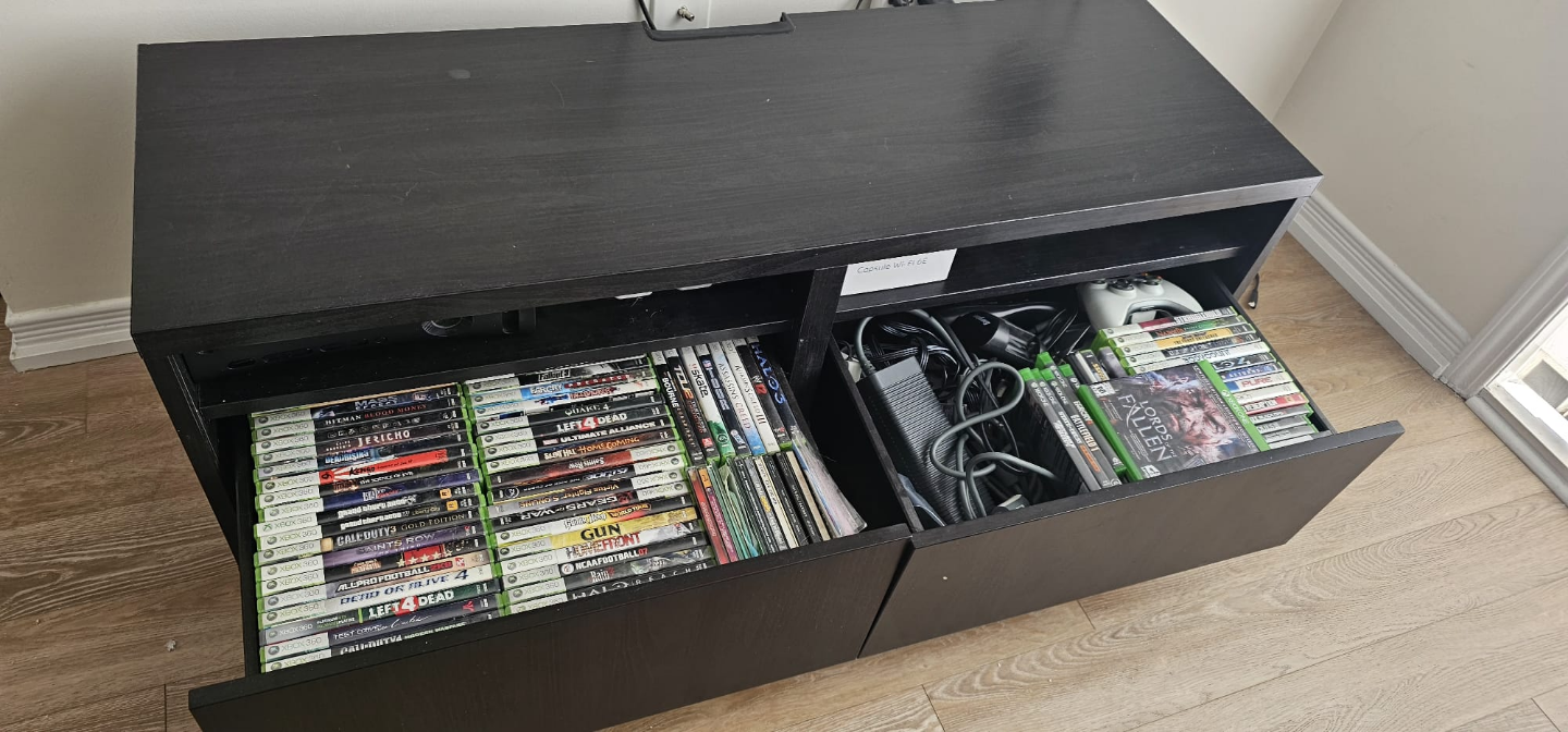 Black TV Stand with Storage - photo 3