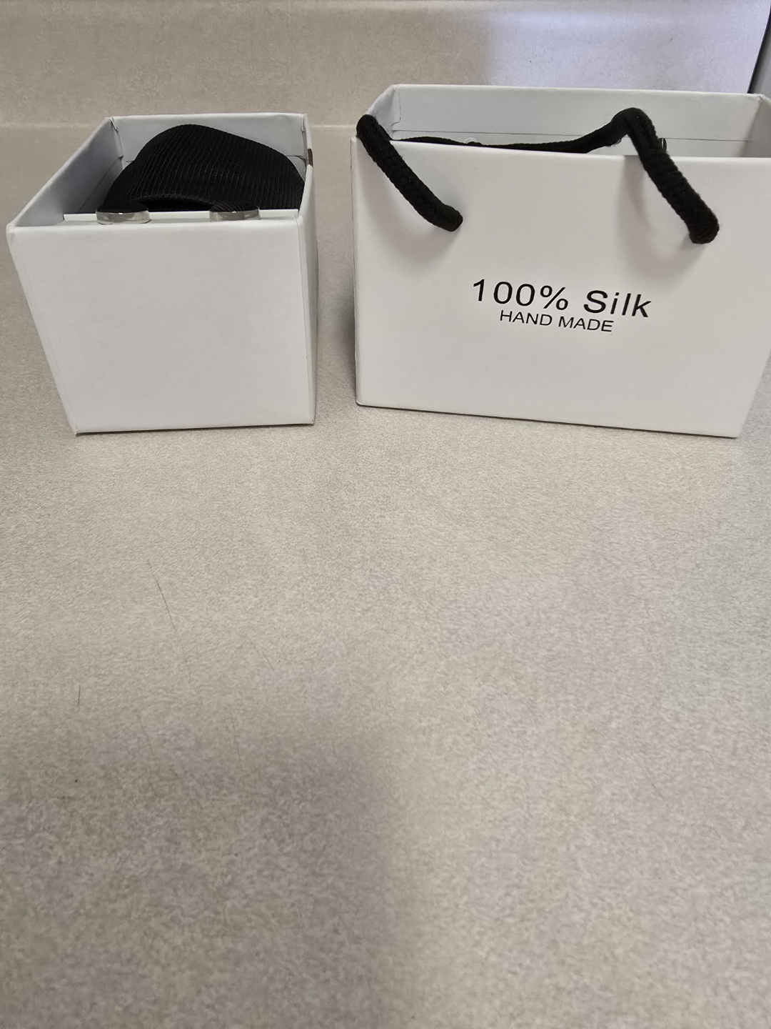 Men's Black Silk Tie and Cufflinks Gift Set - photo 3