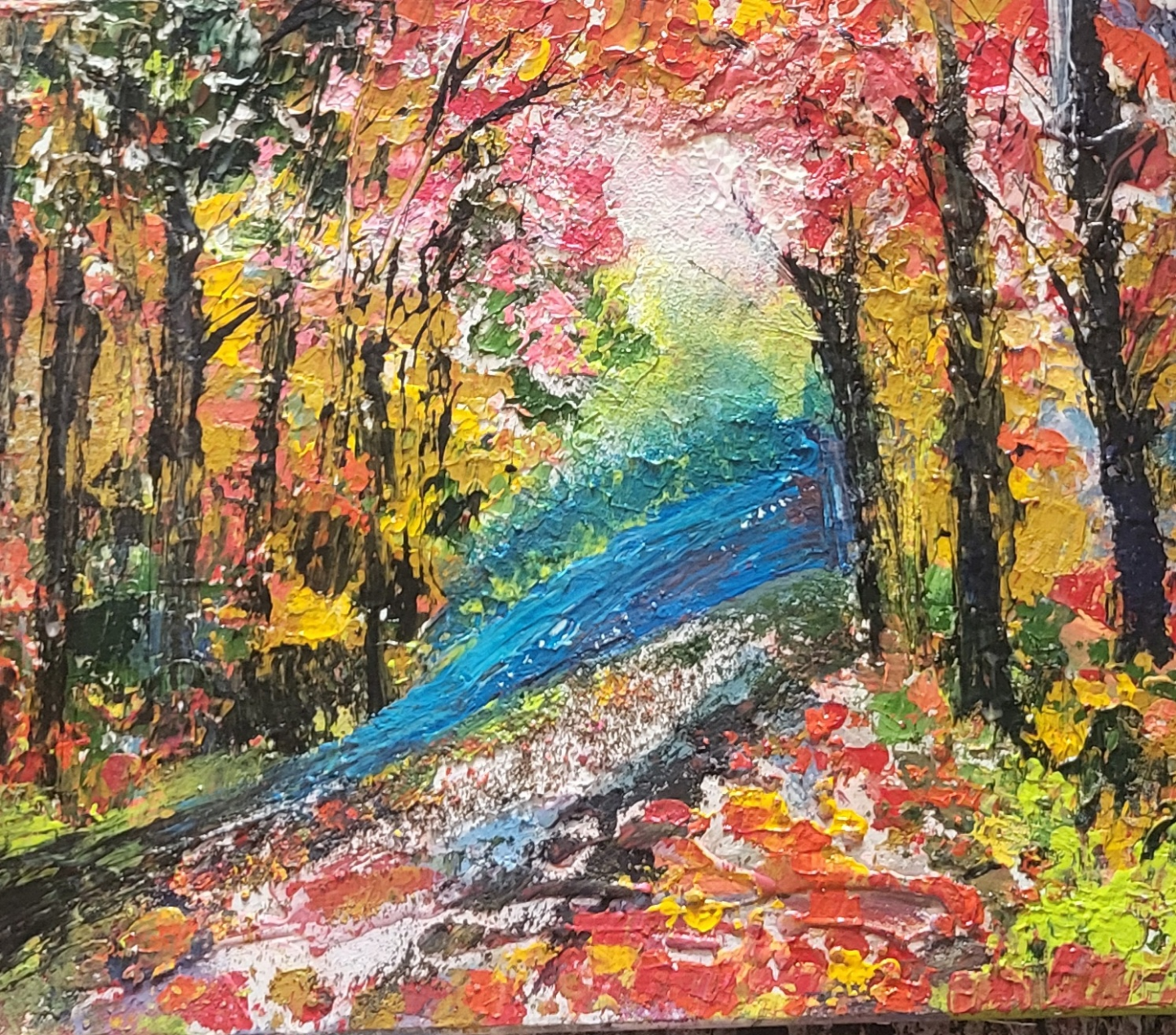 Original Autumnal Forest Acrylic Painting - photo 2