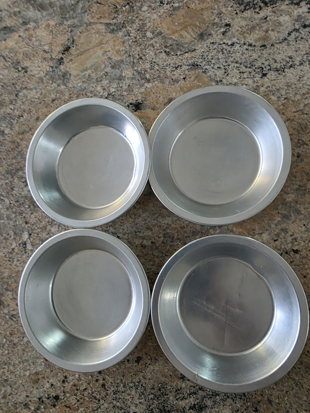 Set of Four Aluminum Pie Plates