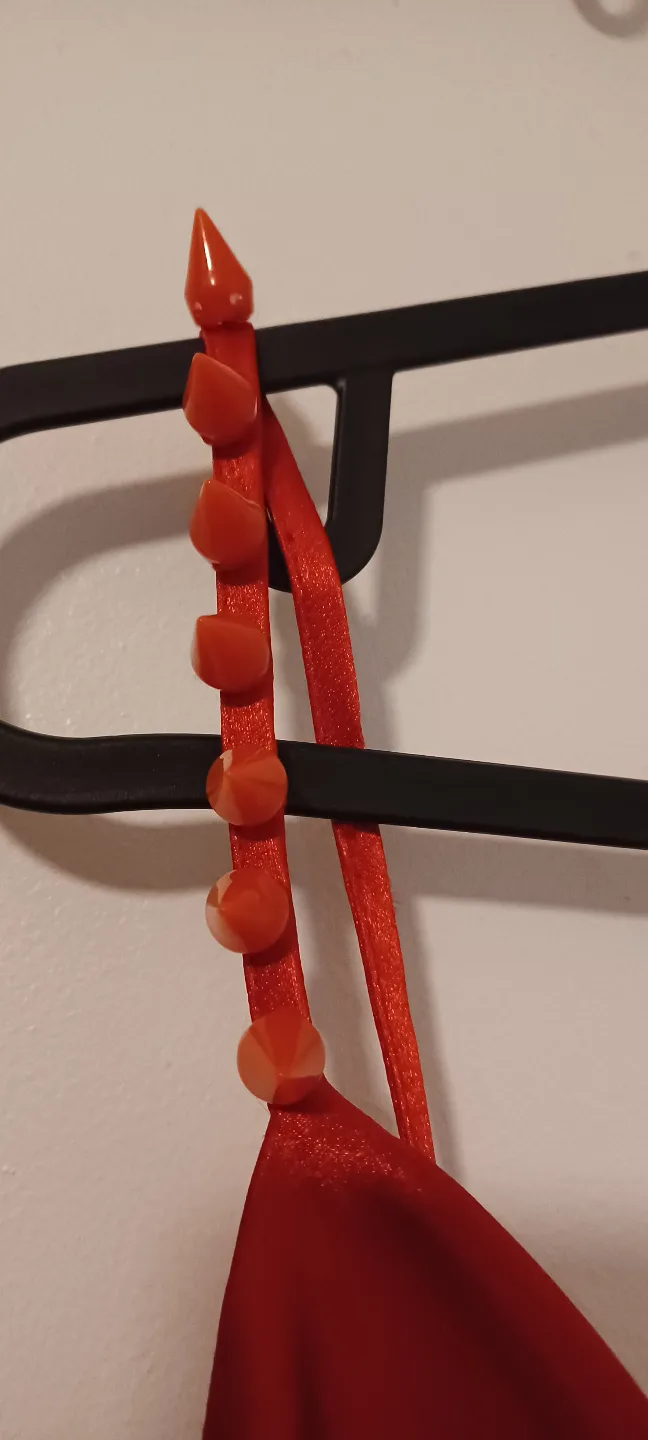 Red Satin Midi Slip Punk Dress image indicator(4)