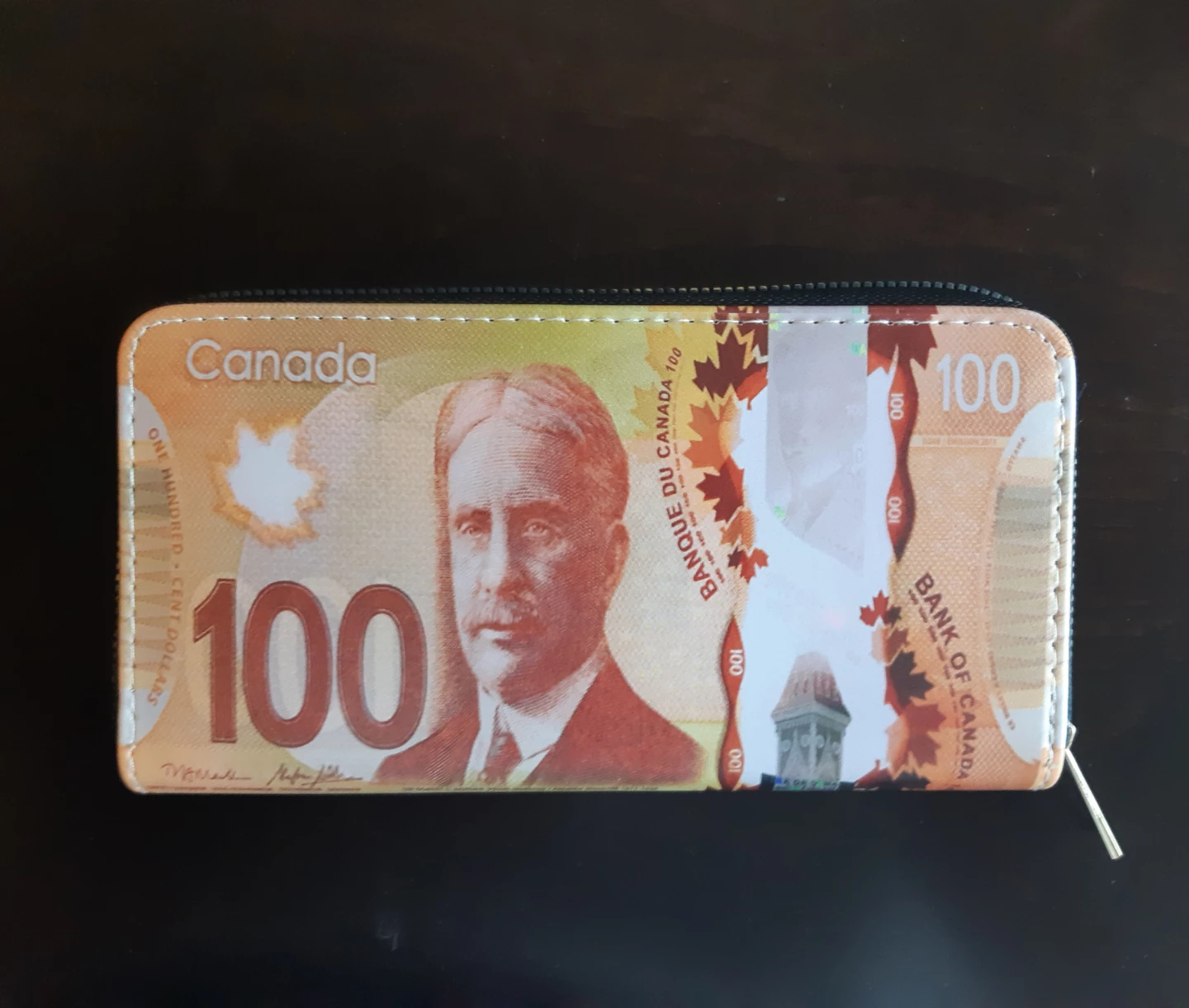 Wallet, Printed with Canadian and American Currency - photo 2