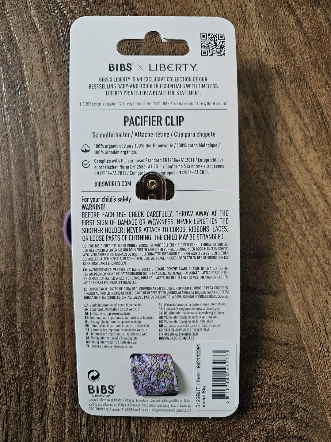 BRAND NEW BIBS x Liberty Pacifier Clip - photo 2