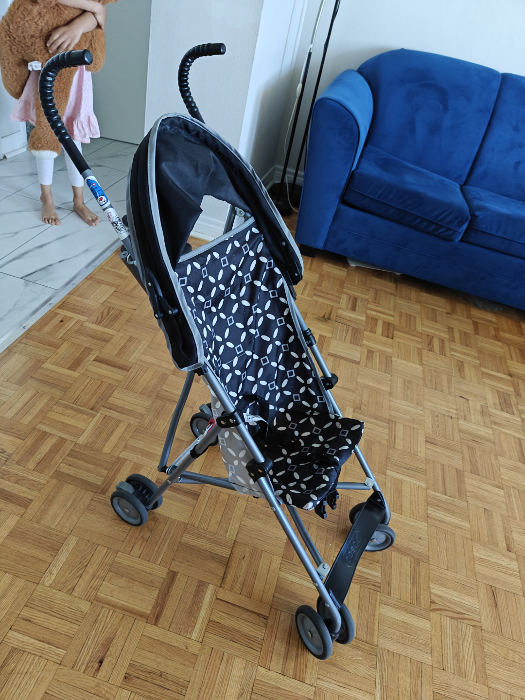 Lightweight Baby Stroller - Black and White Pattern - photo 3