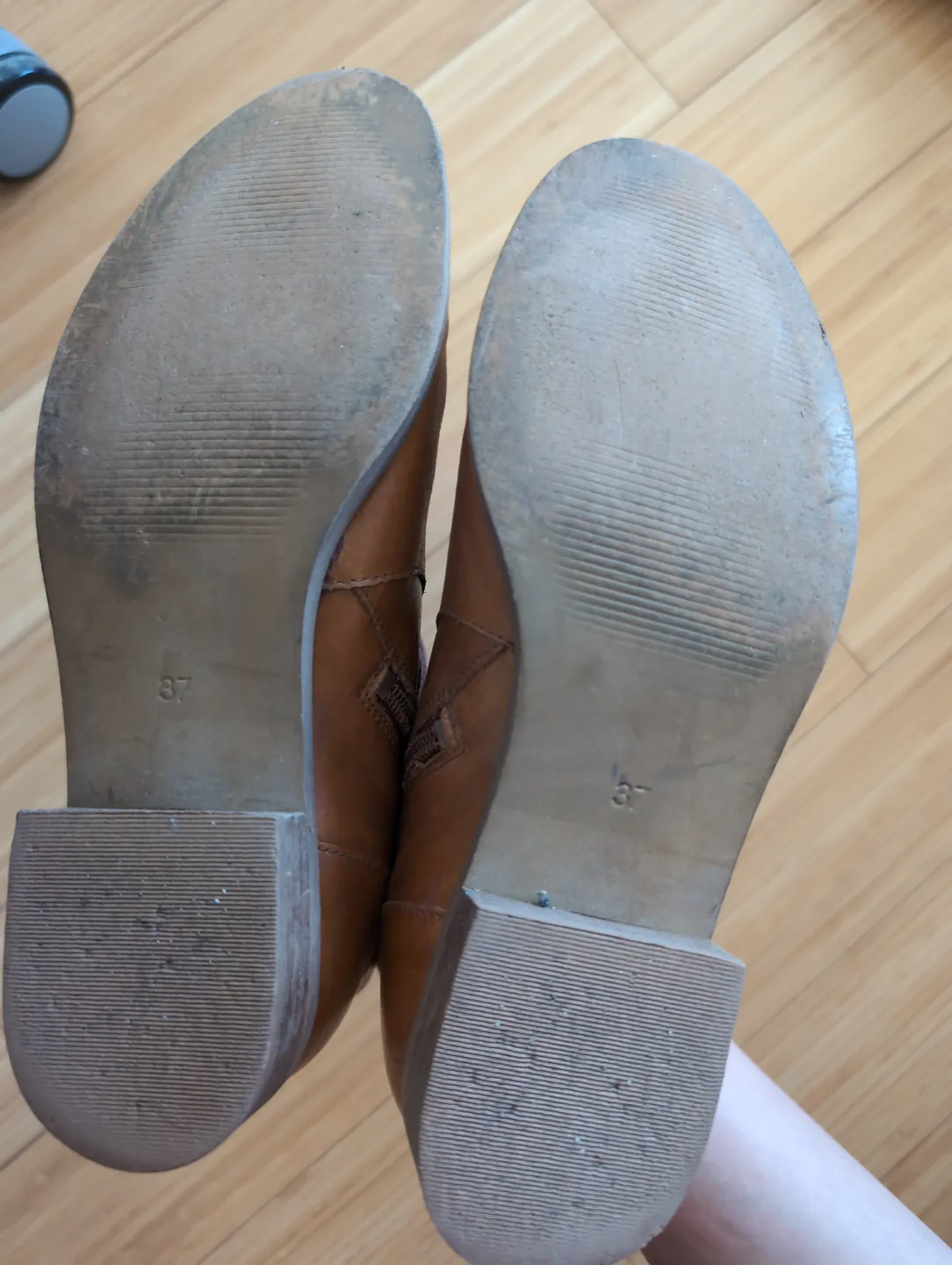 Brown Leather Buckle Ankle Boots - Mellow Yellow Paris image indicator(2)