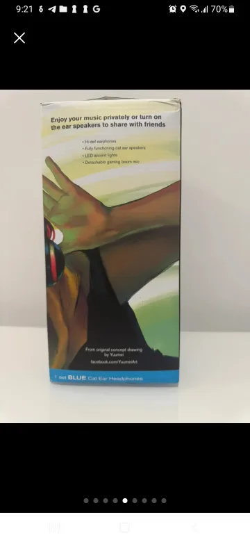 Brookstone Cat Ear Headphones with Carrying Case image indicator(7)