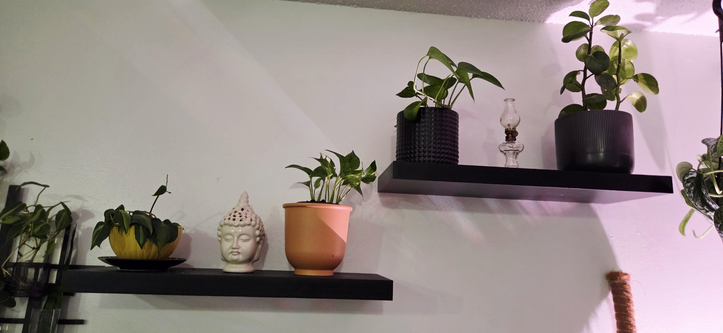 Set of Three Black Floating Shelves - photo 2