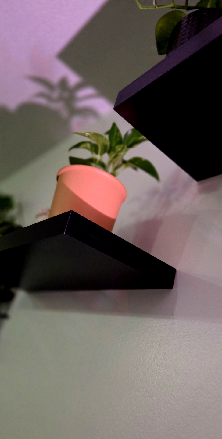 Set of Three Black Floating Shelves - photo 4