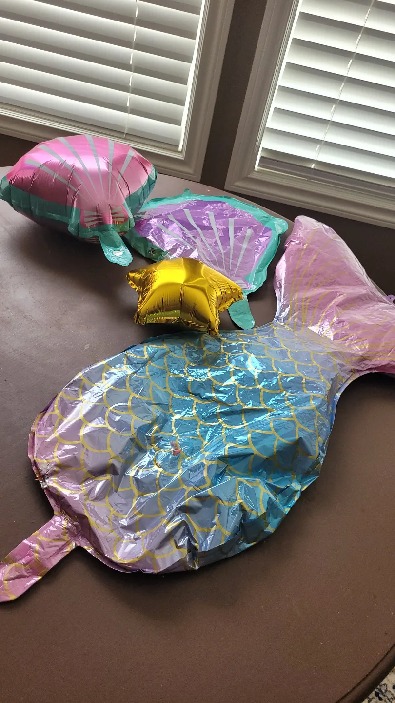 Number 3 Balloon and Mermaid Tail Balloons image indicator(3)