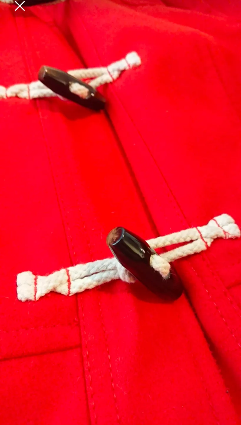 Ladies Old Navy Red Hooded Toggle Coat - Size LG image indicator(2)