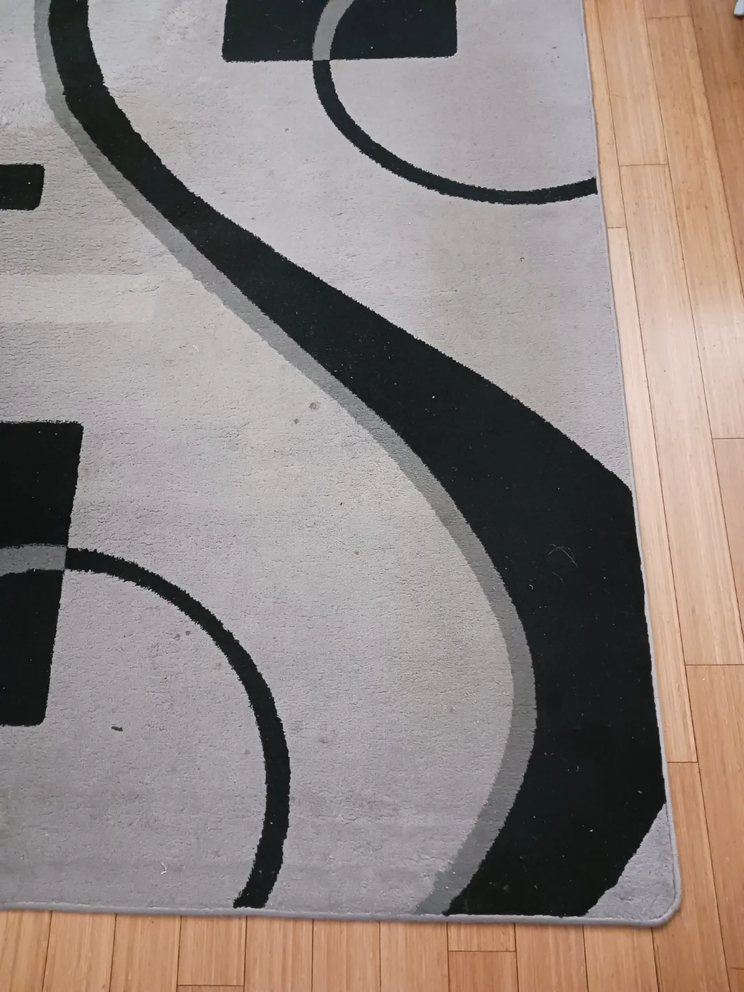 Large Modern Turkish Grey/Black Abstract Area Rug - 160 × 220 image indicator(5)