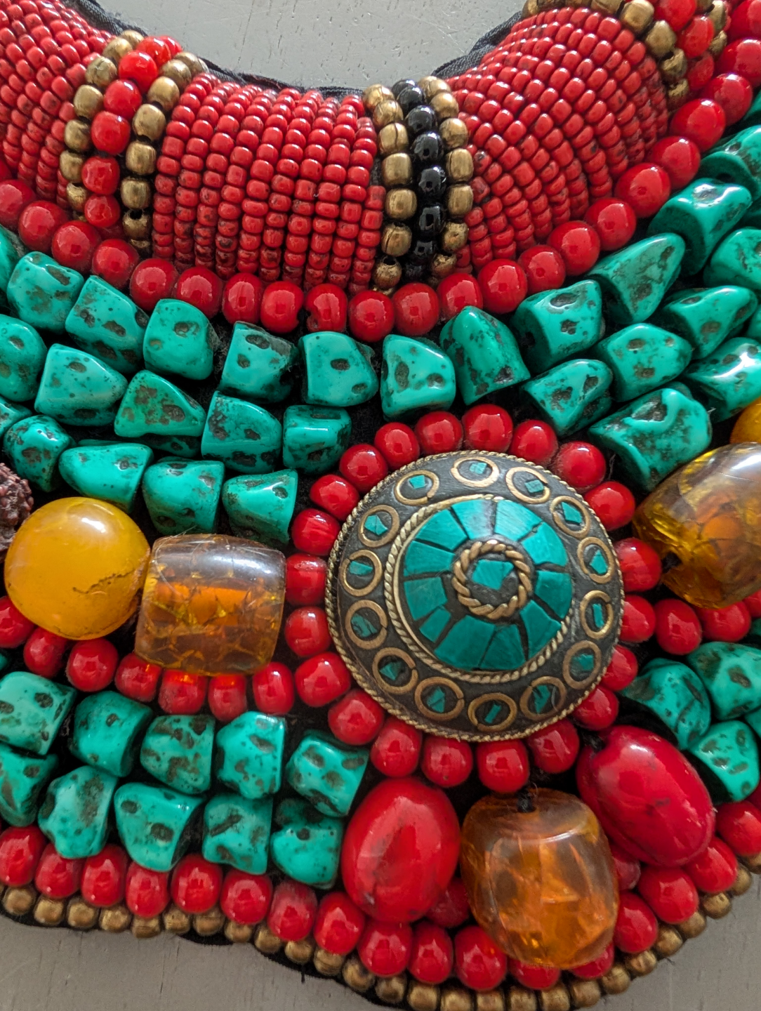 An Afghan Large Curved Necklace - photo 2