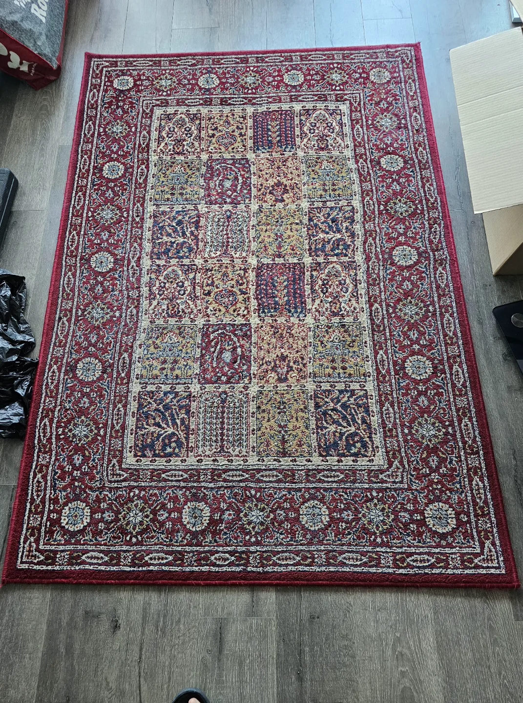 IKEA VALBY RUTA Rug - Red, Multicoloured Pattern thumbnail